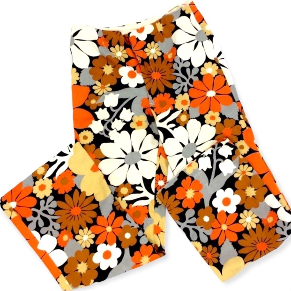 Vintage 1970's Flower Pants